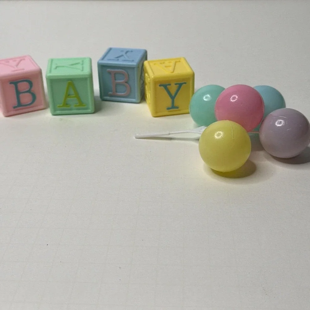 Baby Blocks Baby Shower Cake Topper Gender Reveal Party Theme